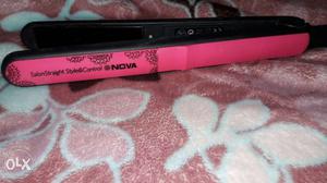 Pink And Black Nova Hair Straightener Iron