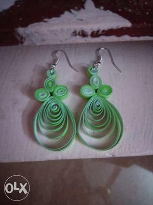 Quilling Paper Earrings hadmade