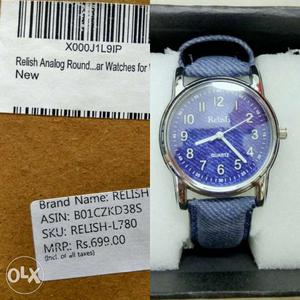 Relish brand new unused Jean material watch