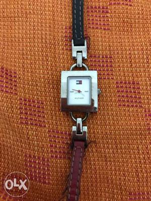 Tommy Hilfiger Ladies watch with blue and red
