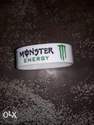 White And Green, Black Monster Energy Silicone Band