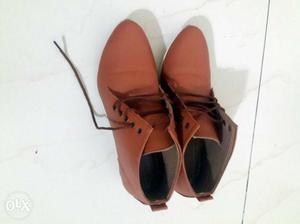 Women Brown Leather Boots size 5