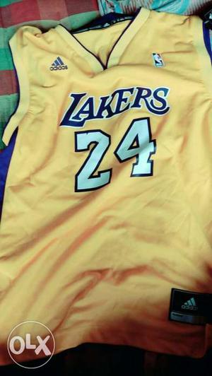Yellow And White Lakers Basketball Jersey