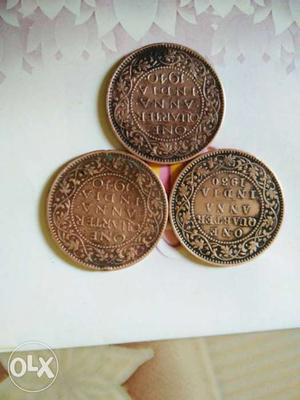 3 coin before India Independence, George v king