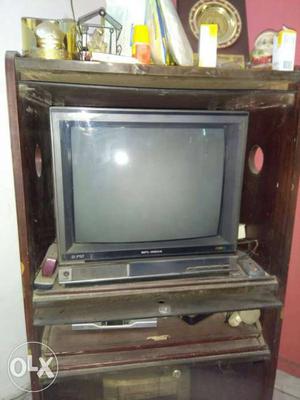 A tv of bpl, trolley and dishtv connection and