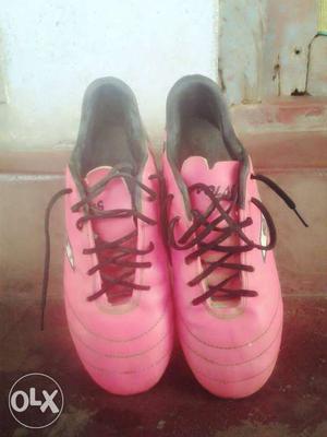 ANZA BRANDED Pink And Black Soccer Cleats