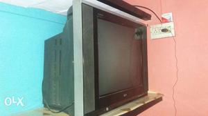 Black And Gray Crt Tv