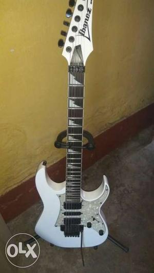 Black And White Ibanez Electric Guitar