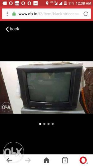 Black CRT Television 18 inch