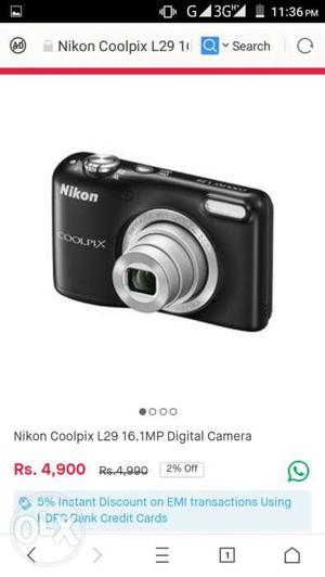 Black Nikon Coolpix L29