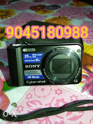 Black Sony Cybershot Point And Shoot Camera