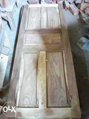 Brown 5-panel Wooden Door