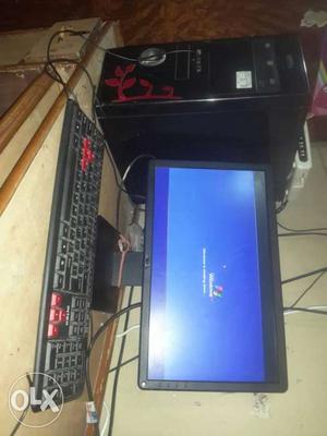 Complete pc with ups and brand new led of dell