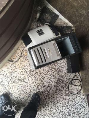 Cpu and printer with fax machine