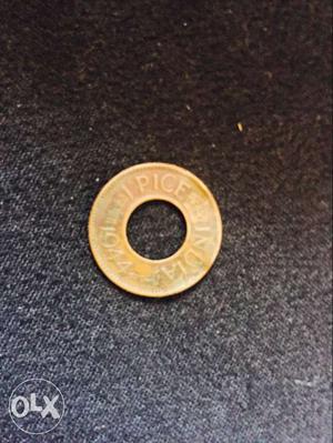 Gold Round Ching Coin