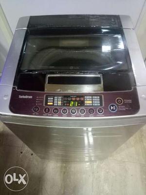Gray And Maroon Top Load Washing Machine with Delivery