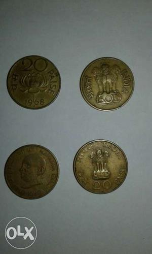 Indian old coin 20 PS