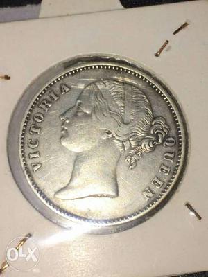 One rupee Silver coin () East india company