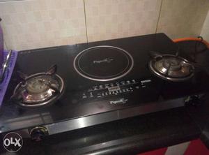 Pigeon gas stove with 2 burner attached with