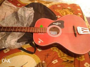 Red Dreadnought Acoustic Guitar