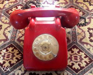 Red Rotary Home Phone