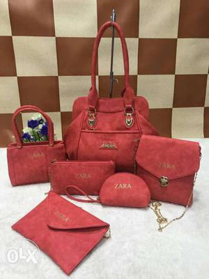 Red Zara Bag Set