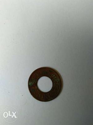 Round Bronze Chin Coin