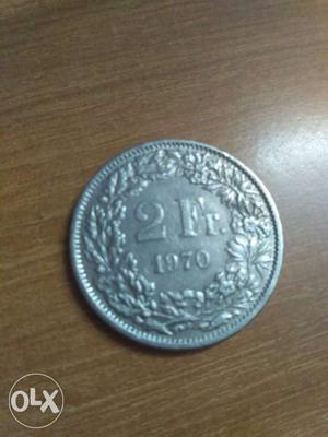 Round Silver 2 Fr. Coin
