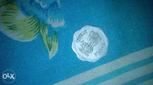 Scalloped Silver India Rupees Coin