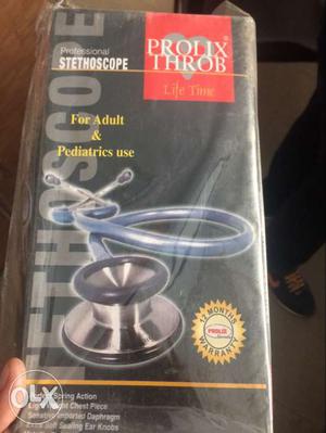 Silver And Blue Prolix Throb Stethoscope Box