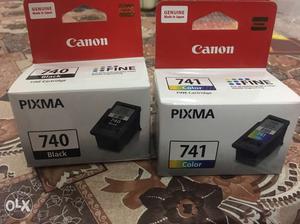 Two Canon Pixma 741 And 740 Boxes