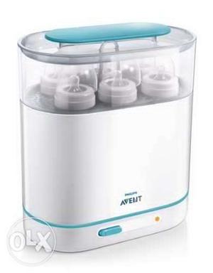 White And Teal Philips Avent Bottle Warmer