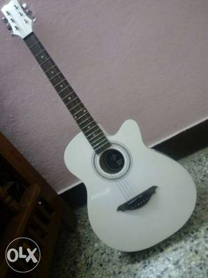 White Cutaway Acoustic Guitar