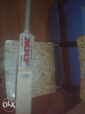 Beige MRF Cricket Bat
