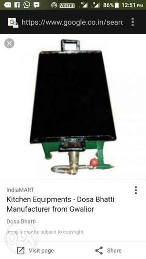 Black And Green Dosa Bhatti Manufacturer Grom Gwalior