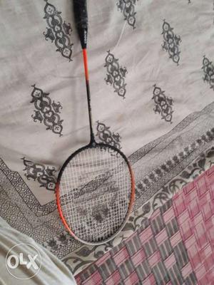Black And Orange Badminton Racket Cosco