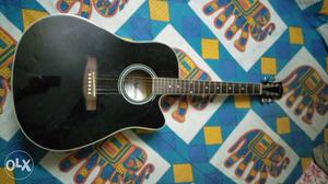 Black Cut Away Acoustic Guitar