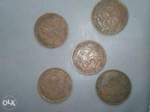 Five Round Gold Collectible Coins