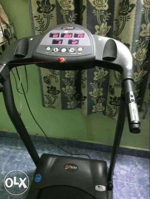 Gray And Black Electric Treadmill