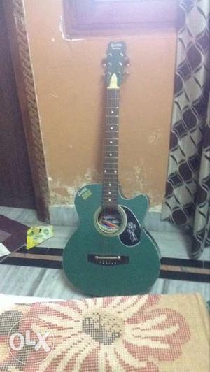 Green Cutaway Acoustic Guitar