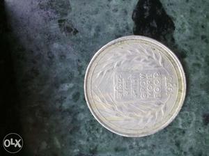 Old 50 paise copper coin of year 