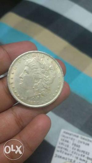 Old US 1 dollar coin of 