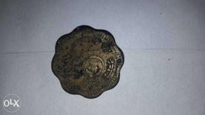 Round Bronze 10 Paisa Coin of 