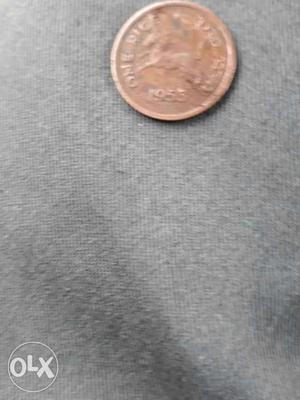 Round Copper 1 Pice Coin