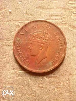 Round George 6 King Emperor Coin