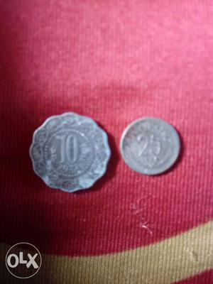 Silver 10 And 25 Coinds