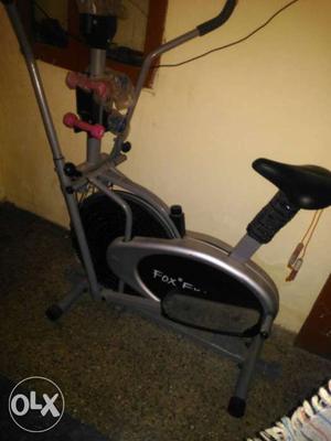 Silver And Grey Elliptical Trainer