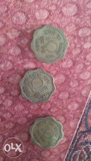Three Scallops 10 Paise Coins