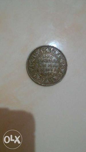 1 Indian Quarter Coin