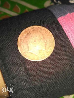 115 years old coin one quarter Anna India 